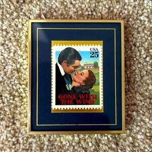 VTG Gone With The Wind Stamp Mint Condition Number# 3210/5000 Framed Hanford